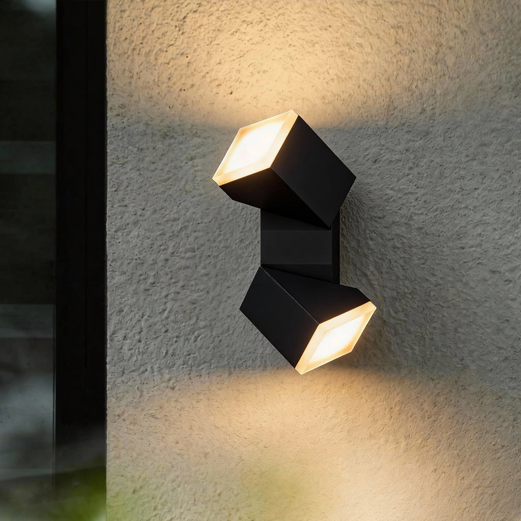 Black External Wall Lights Outdoor Waterproof Courtyard Light