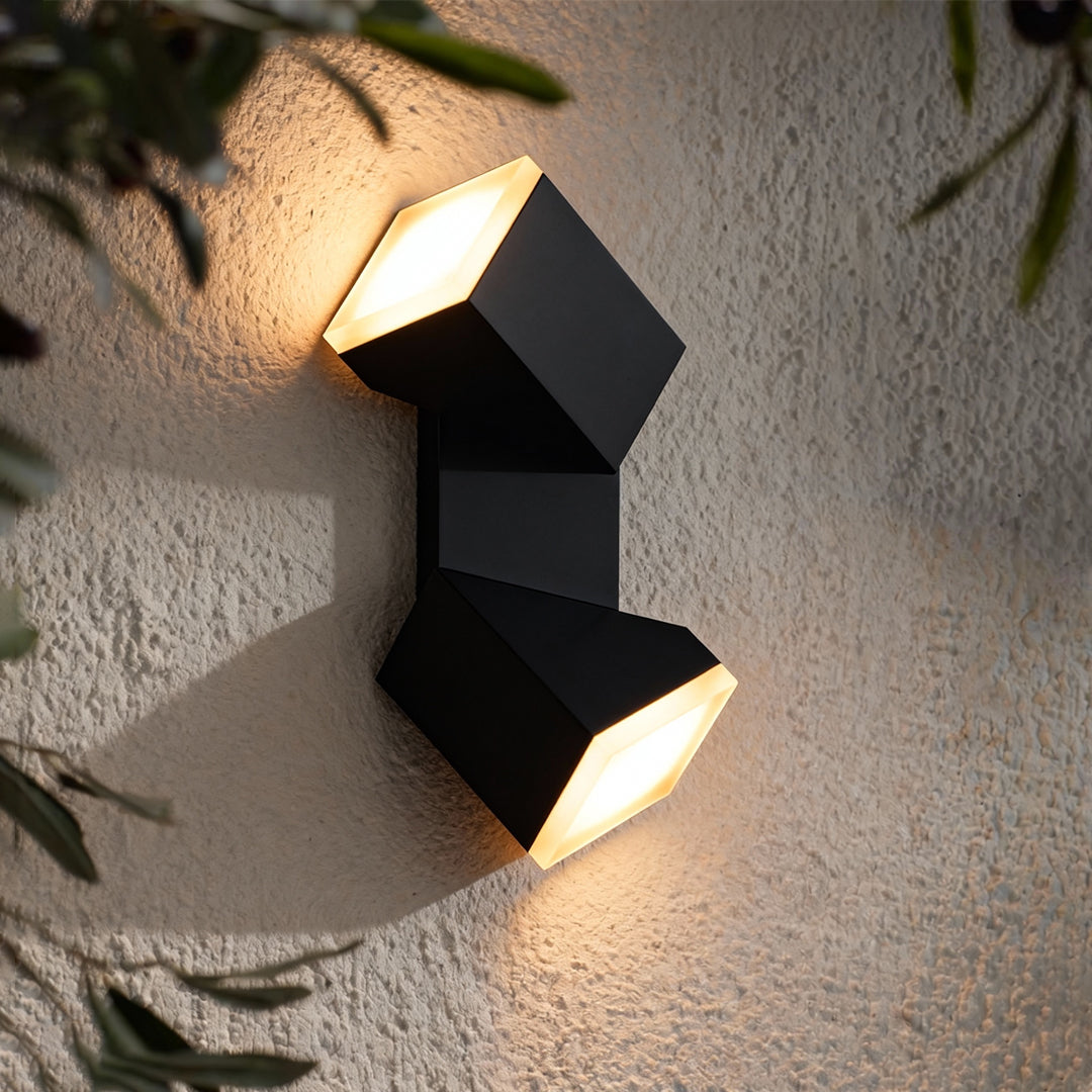 Black External Wall Lights Outdoor Waterproof Courtyard Light