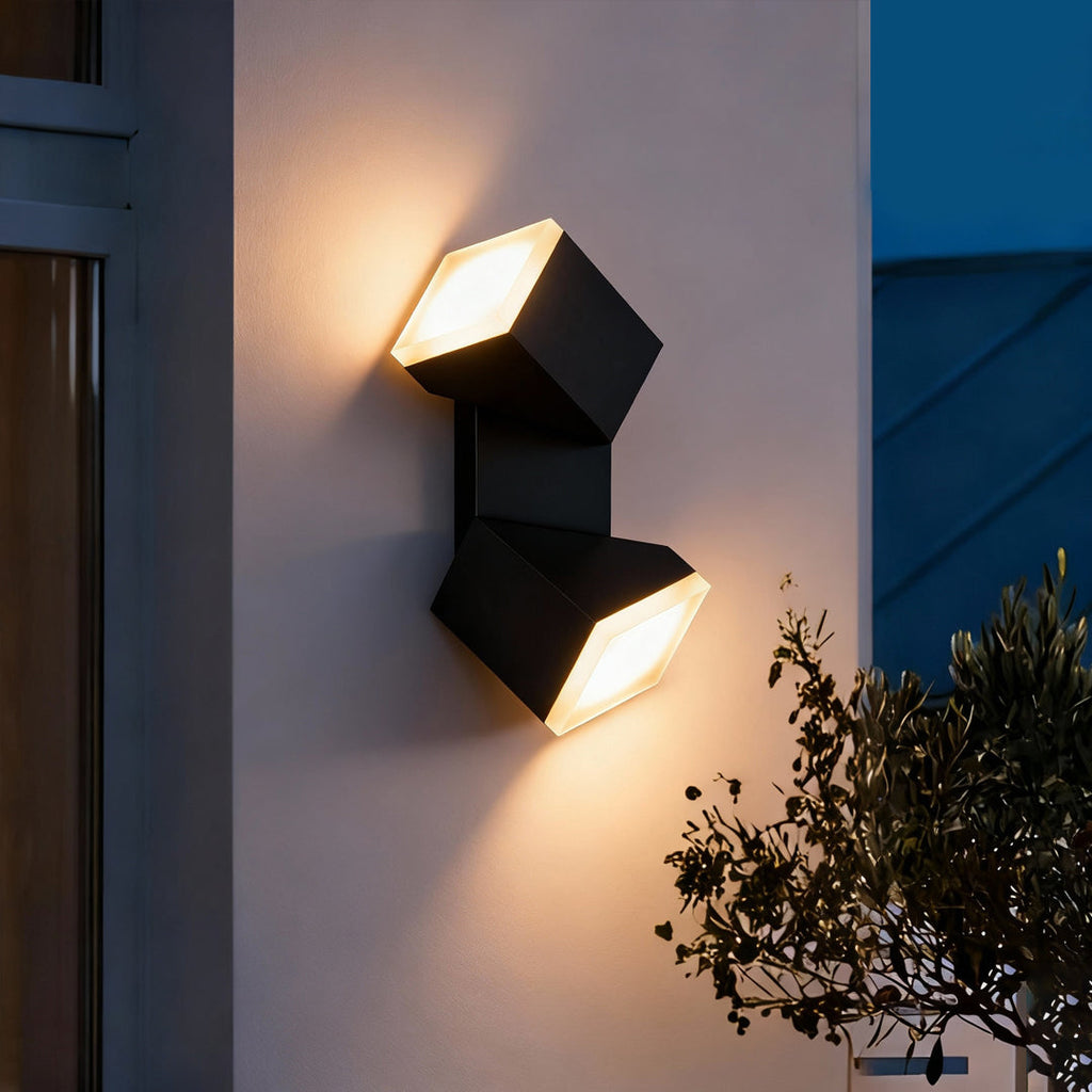 Black External Wall Lights Outdoor Waterproof Courtyard Light