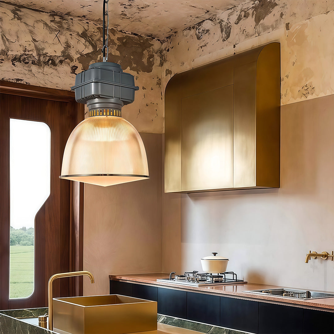 Industrial Style Pendant Lighting Gray Aluminum Ceiling Light