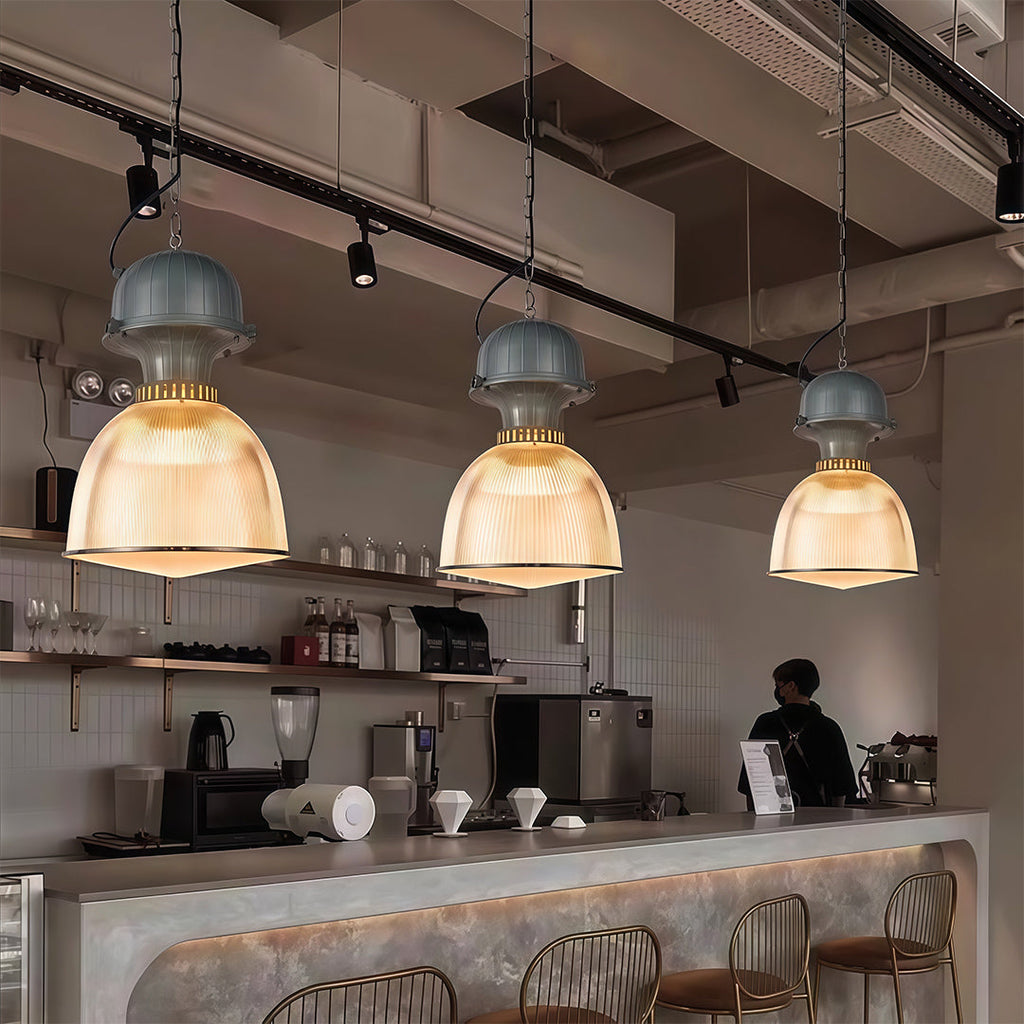 Industrial Style Pendant Lighting Gray Aluminum Ceiling Light