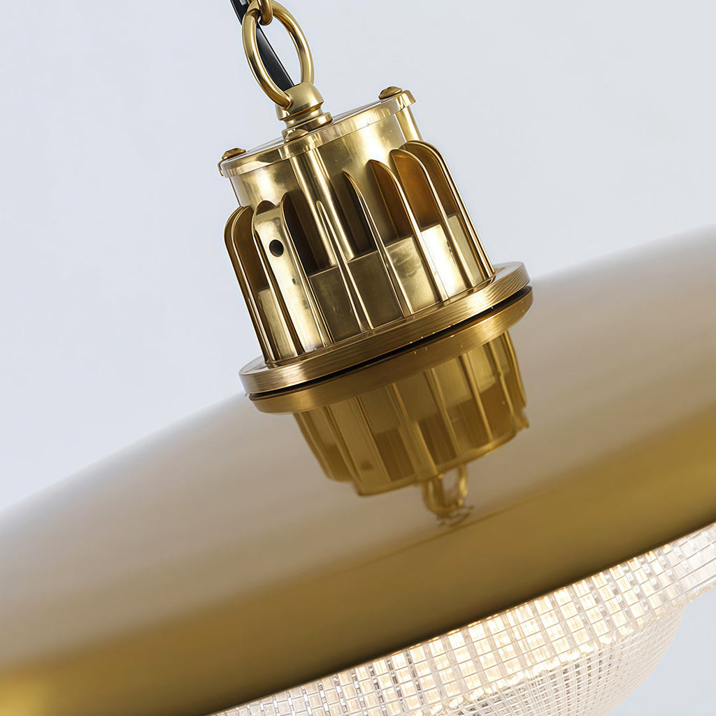 Iron Pendant Light Fixture Copper Color Adjustable Ceiling Light