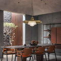 Iron Pendant Light Fixture Copper Color Adjustable Ceiling Light