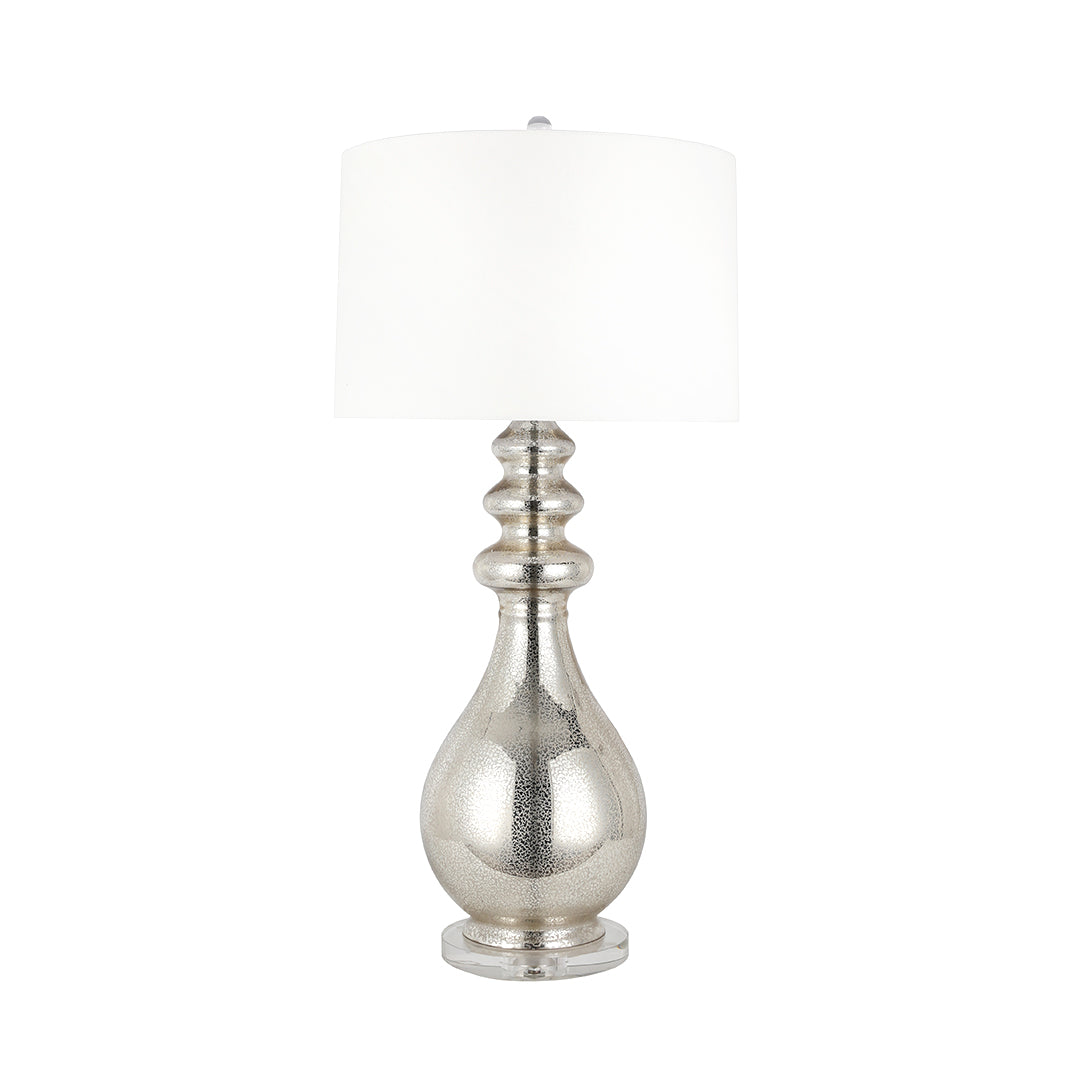 Modern Silver Table Lamp Polished Finish Unique Lamp