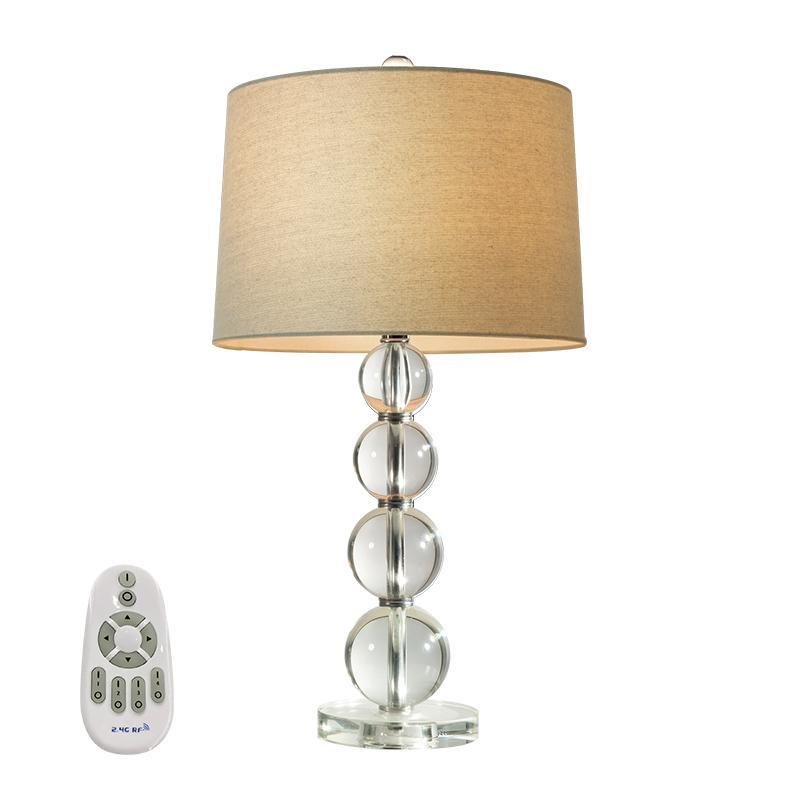 20.5 inch Light-Through Stacked Spheres Crystal Table Lamp