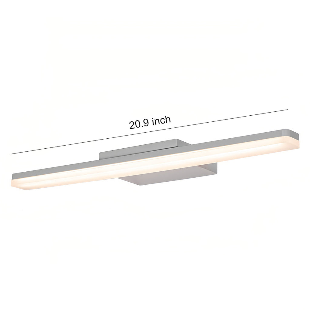 White Bathroom Vanity Light Minimalist Acrylic Contemporary Wall Light