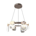 Italian Crystal Chandelier Minimalist Metal Ceiling Light