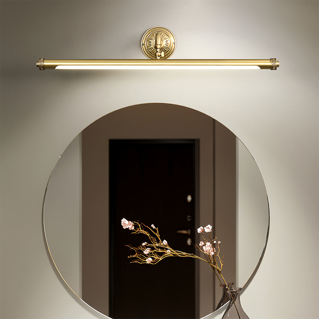 Gold Bathroom Vanity Light European Pure Copper Mirror Wall Light