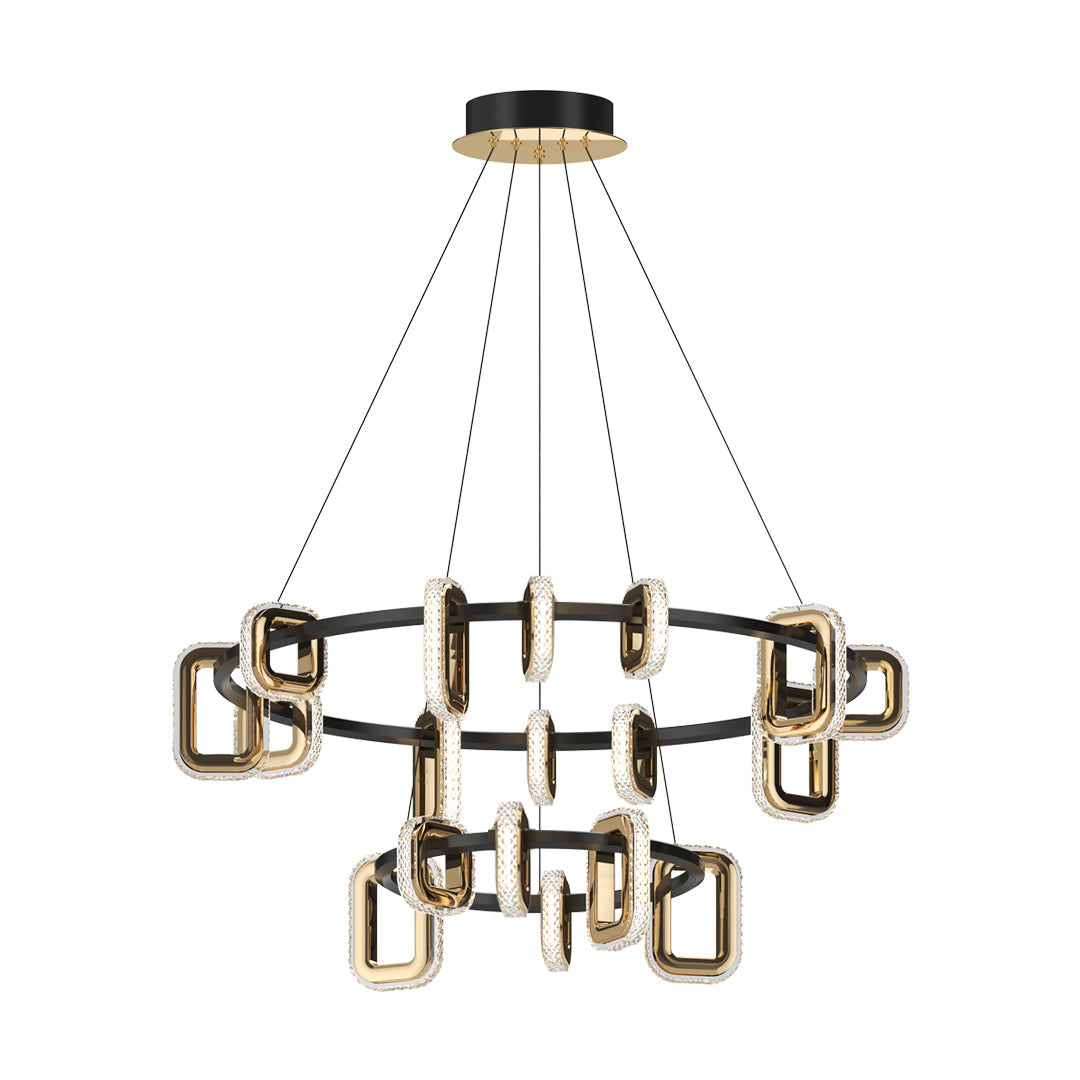 Modern Gold Chandeliers Personalized Acrylic Ceiling Light