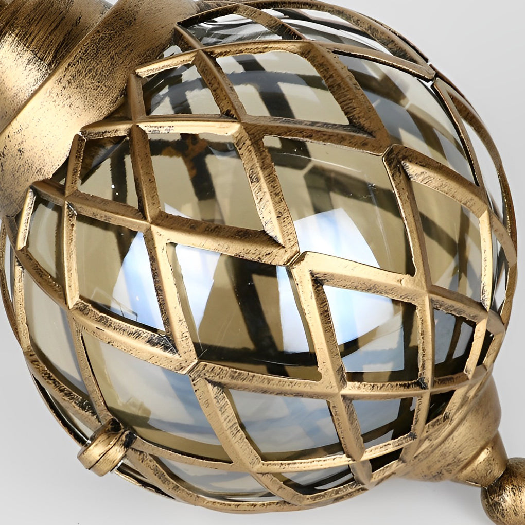 Outdoor Globe Pendant Light Aluminum Ceiling Light