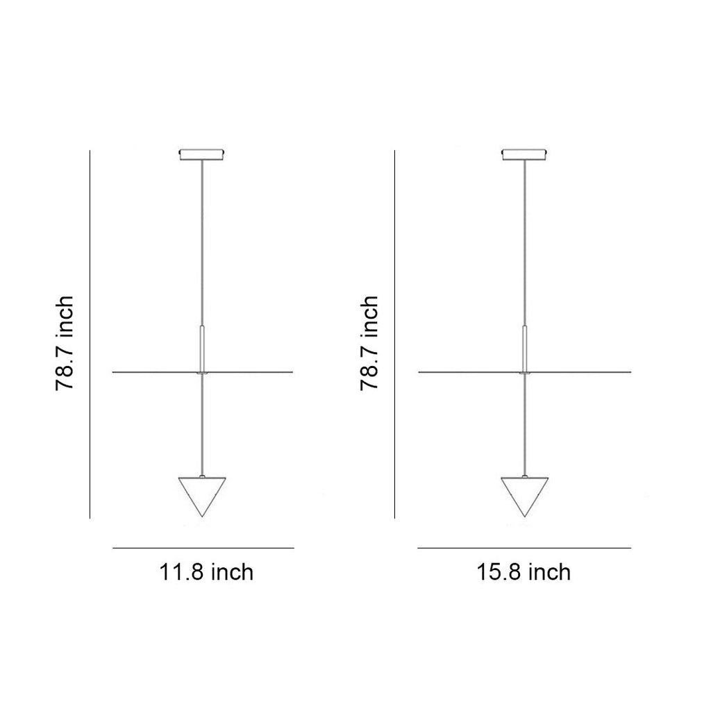 1 Light Pendant Nordic Minimalist Linear Pendant Light