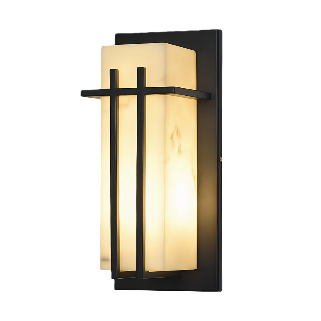 Black Wall Lights Outdoor Waterproof Fake Marble Lamp
