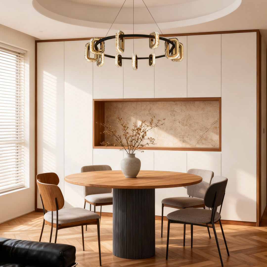 Modern Gold Chandeliers Personalized Acrylic Ceiling Light