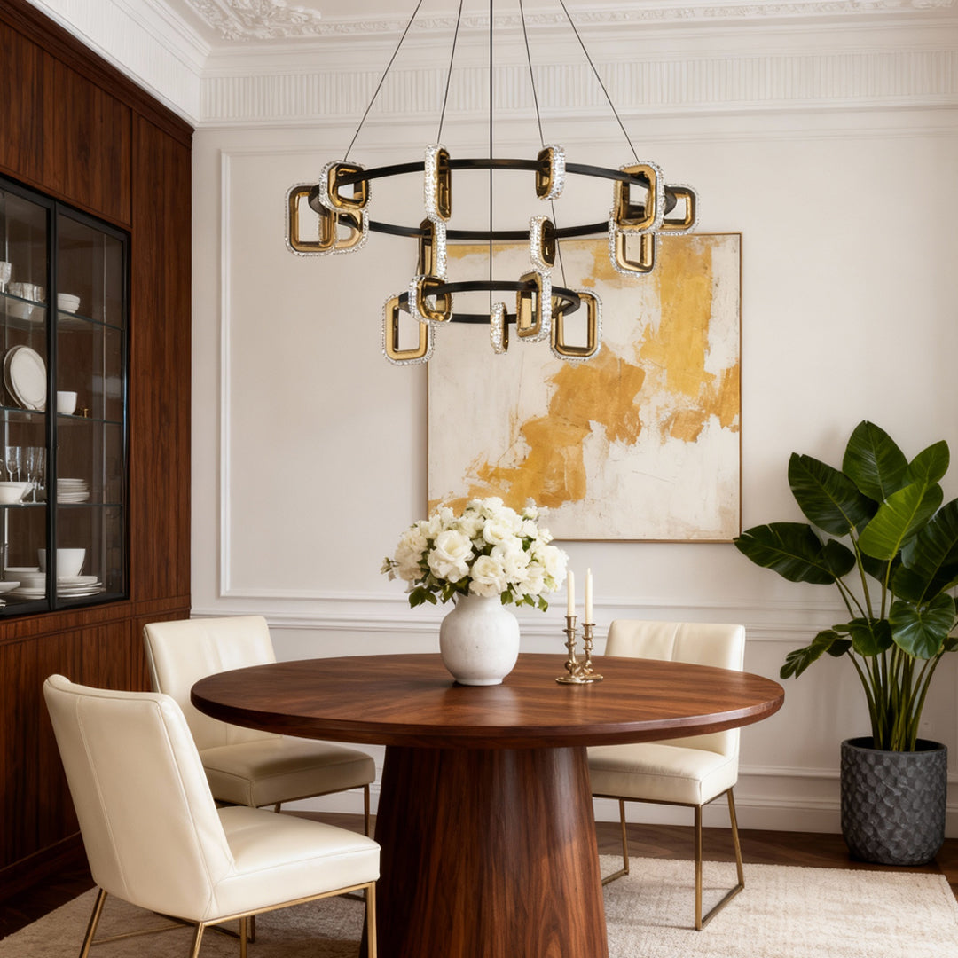 Modern Gold Chandeliers Personalized Acrylic Ceiling Light