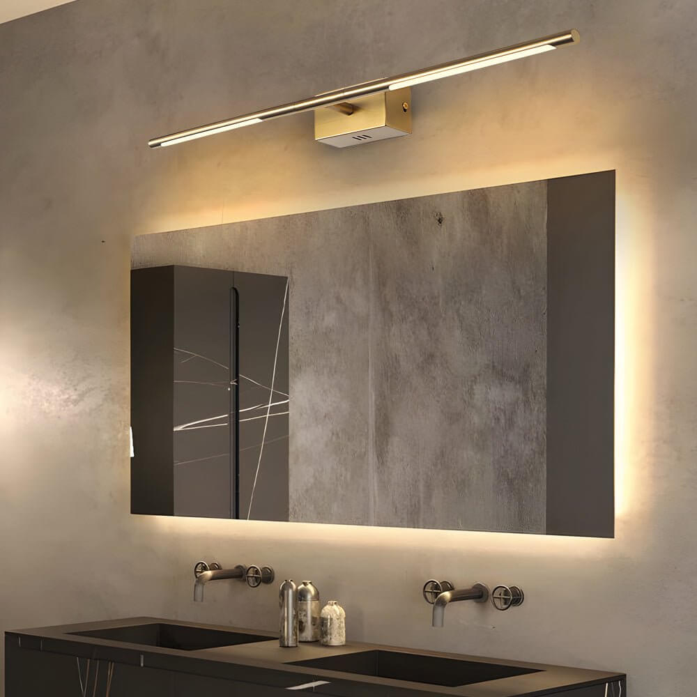 Modern Gold LED Bathroom Vanity Light  – 23.6" & 39.4", Warm & White Light for Stylish Illumination