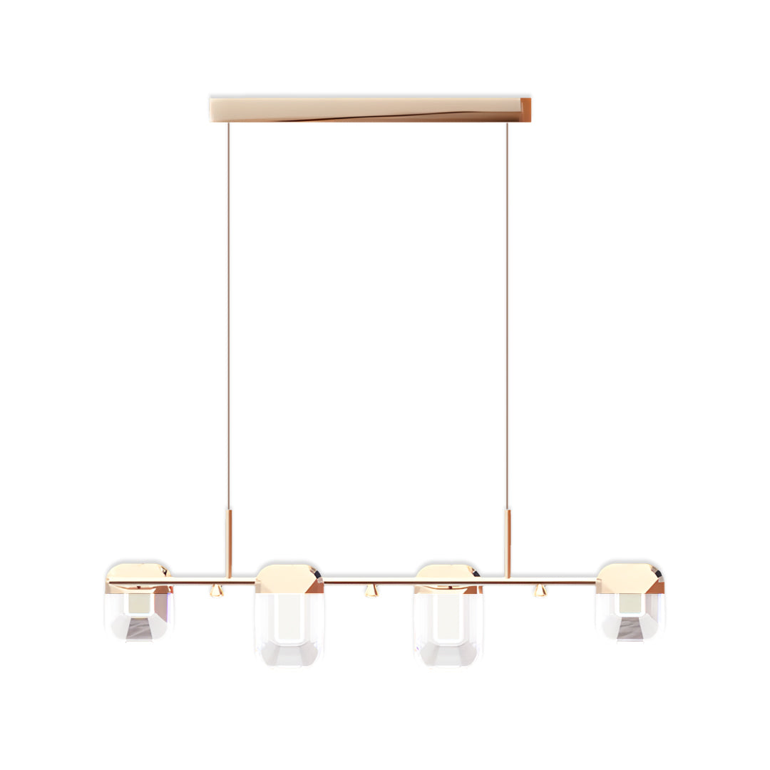 Italian Crystal Chandelier Minimalist Metal Ceiling Light