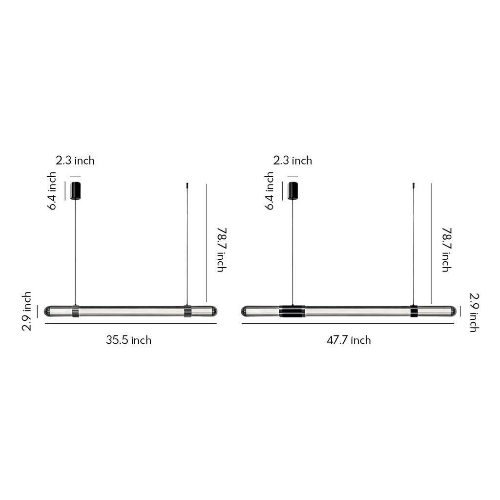 Modern Linear Suspension Lighting Italian Luxury Ceiling Light