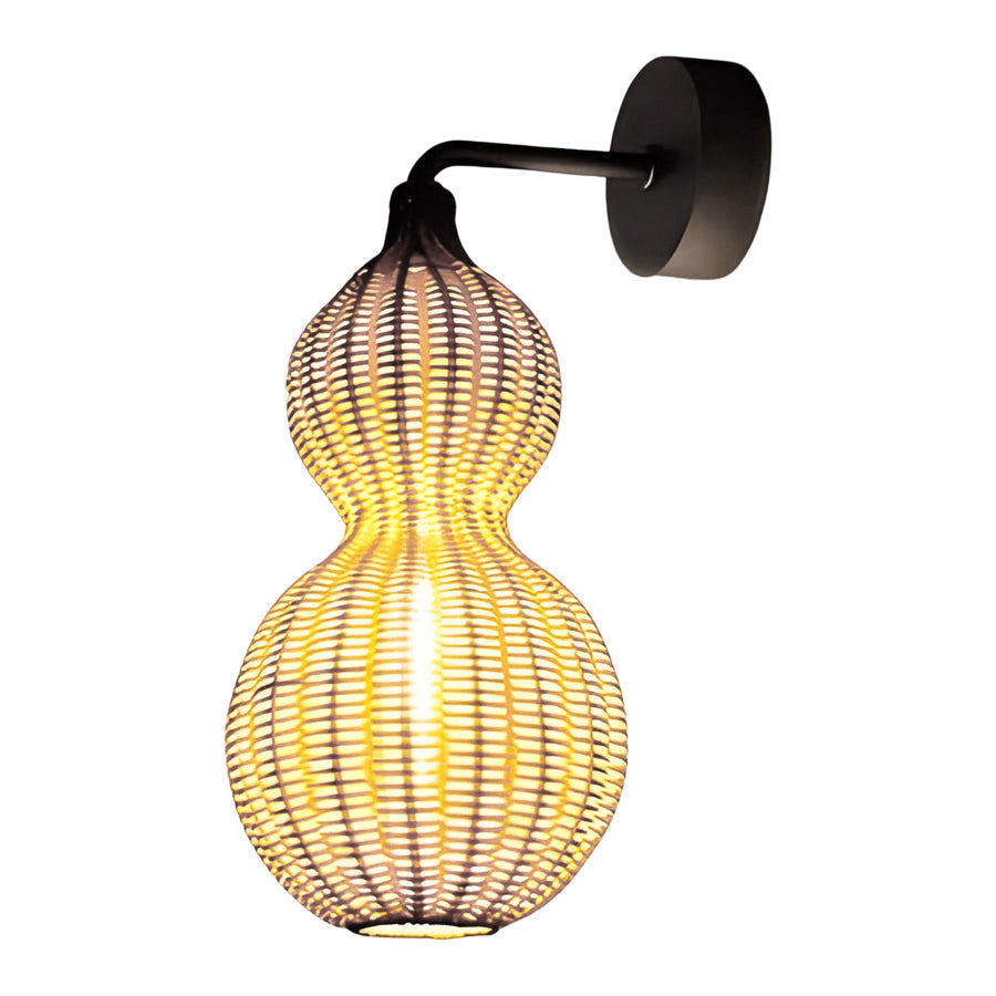 Modern Rattan Pendant Light Country Woven Gourd Hanging Ceiling Light