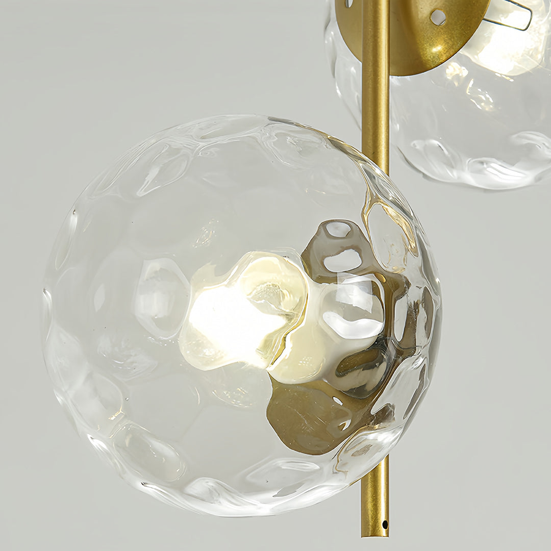 Glass Hanging Pendant Lights Minimalist Double Globes Ceiling Light
