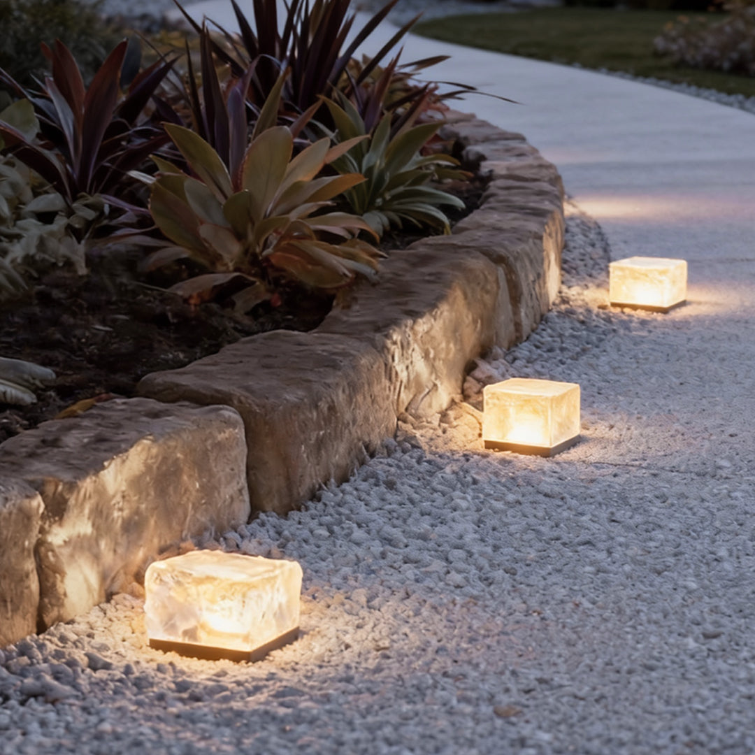 Outdoor Ice Cube Lights Modern Intelligent Solar Step Light