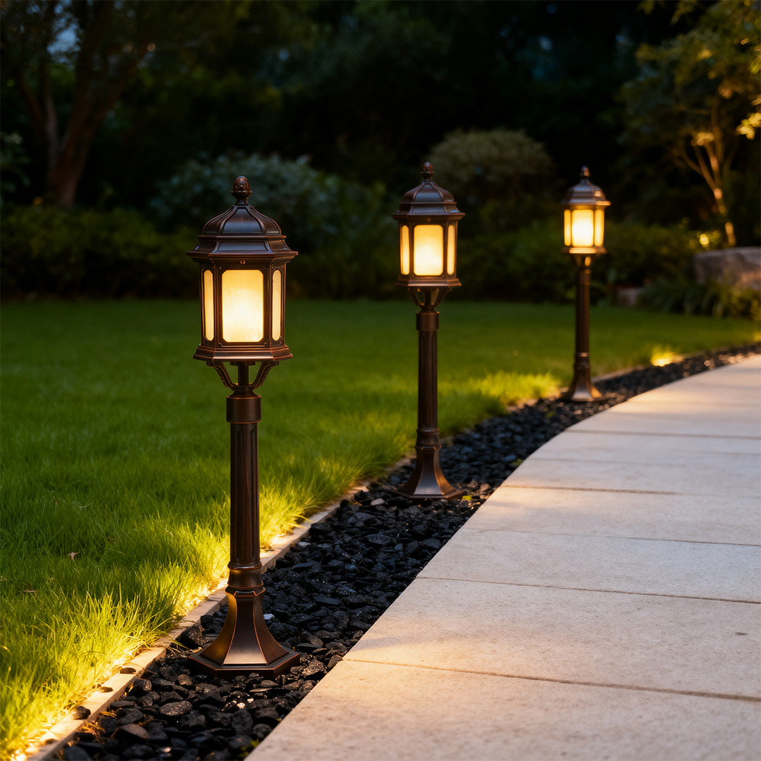 Path Post Lights Aluminum Pedestrian Pathway Landscape Lights