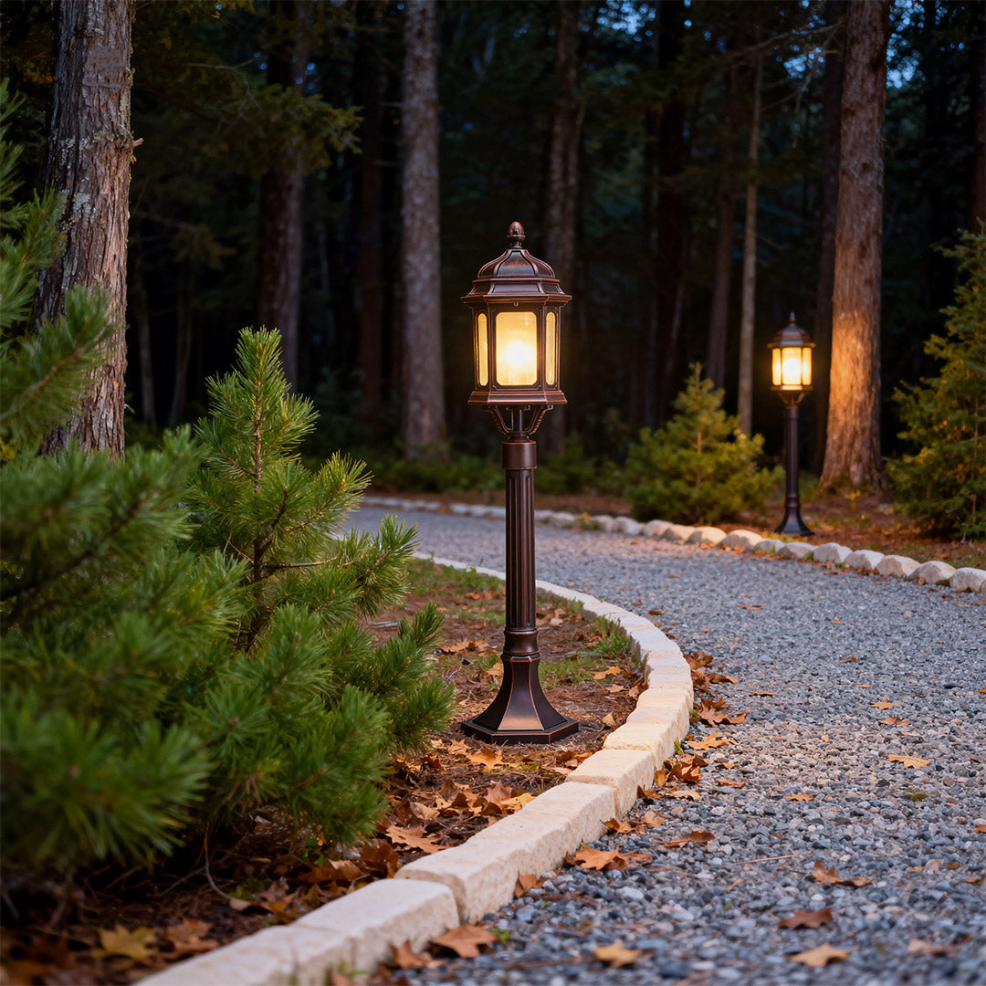 Path Post Lights Aluminum Pedestrian Pathway Landscape Lights