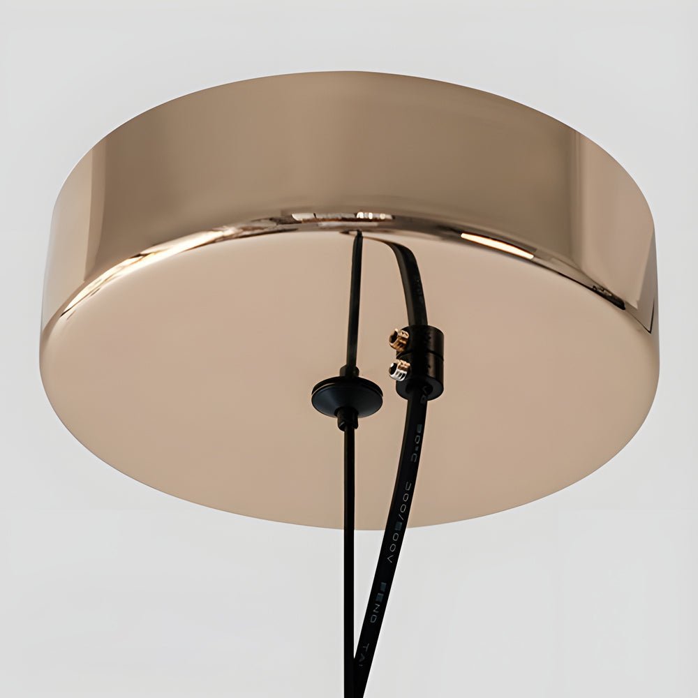 Retro Gradient Dark Green Striped Glass Art Nordic Pendant Lights Fixture