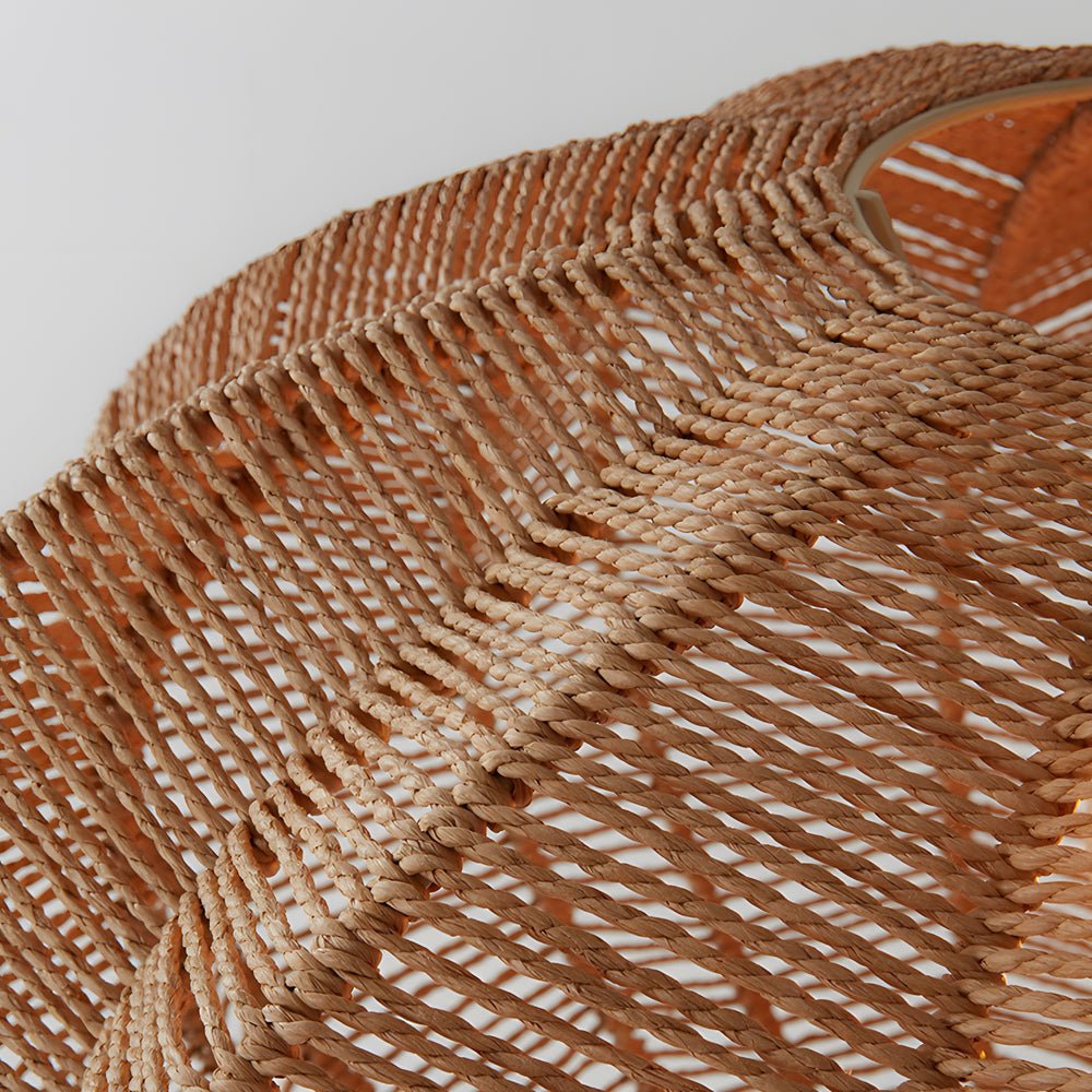 Retro Lantern Hemp Ropes Hardware Japanese Wabi-Sabi Style Chandelier