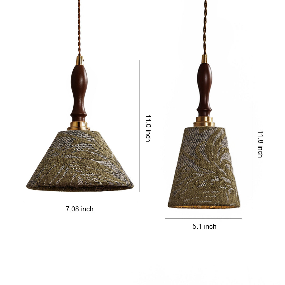 Retro Pendant Lighting French Olive Green Metal Ceiling Light