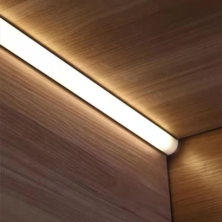 Seamless Corner-Mount LED Strip Light Industrial Style Silicone Lighting