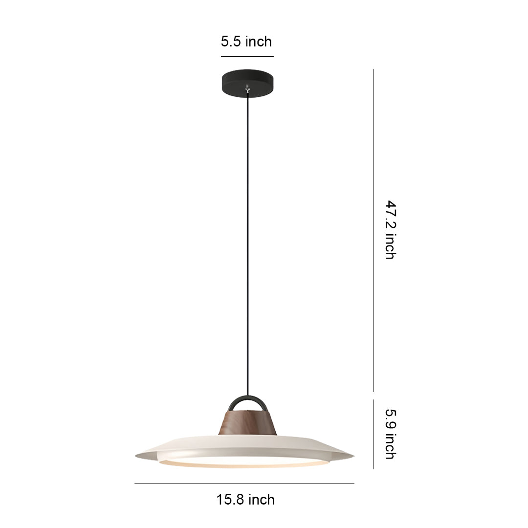 Single Pendant Lights for Kitchen Saucer Shaped Minimalist Light