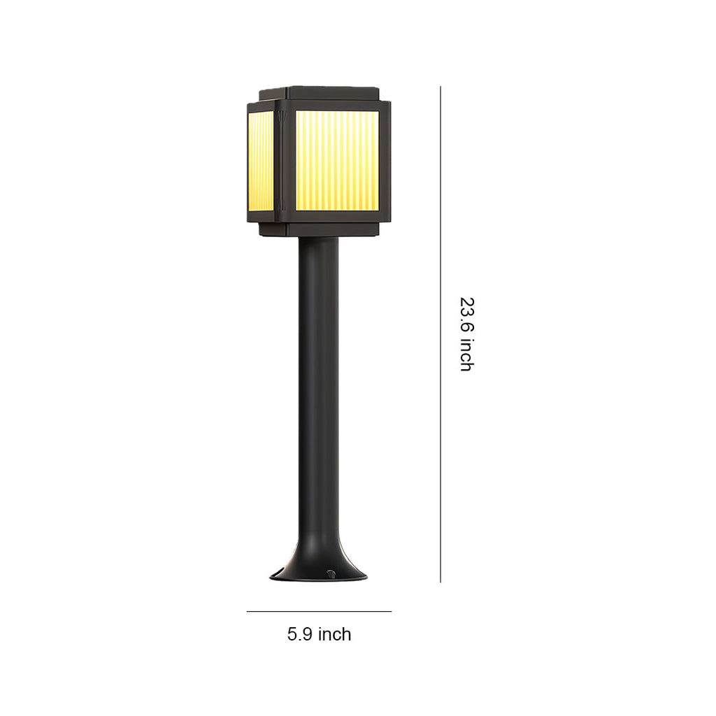 Contemporary Solar Path Lights Post Top Garden Stake Light
