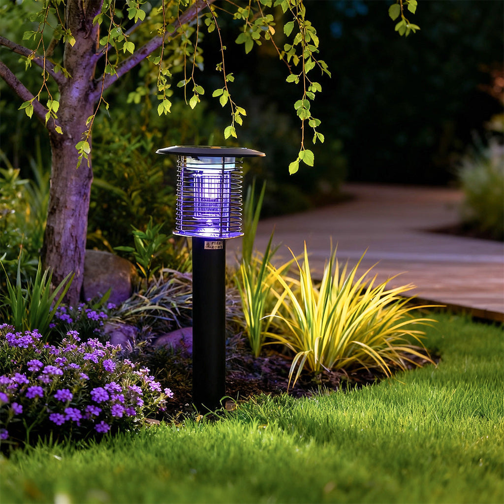 Solar Light Bug Zapper Solar Garden Purple-Light Mosquito Killer Lamp