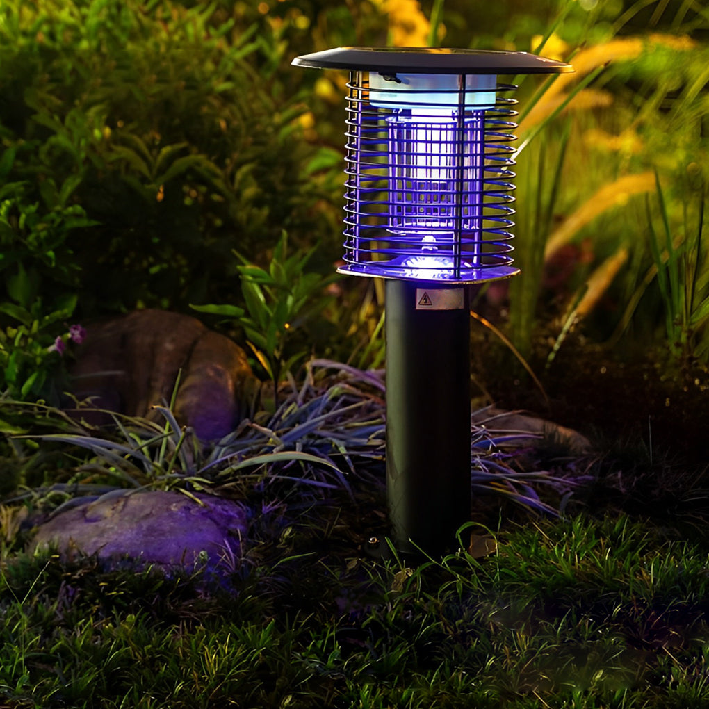 Solar Light Bug Zapper Solar Garden Purple-Light Mosquito Killer Lamp