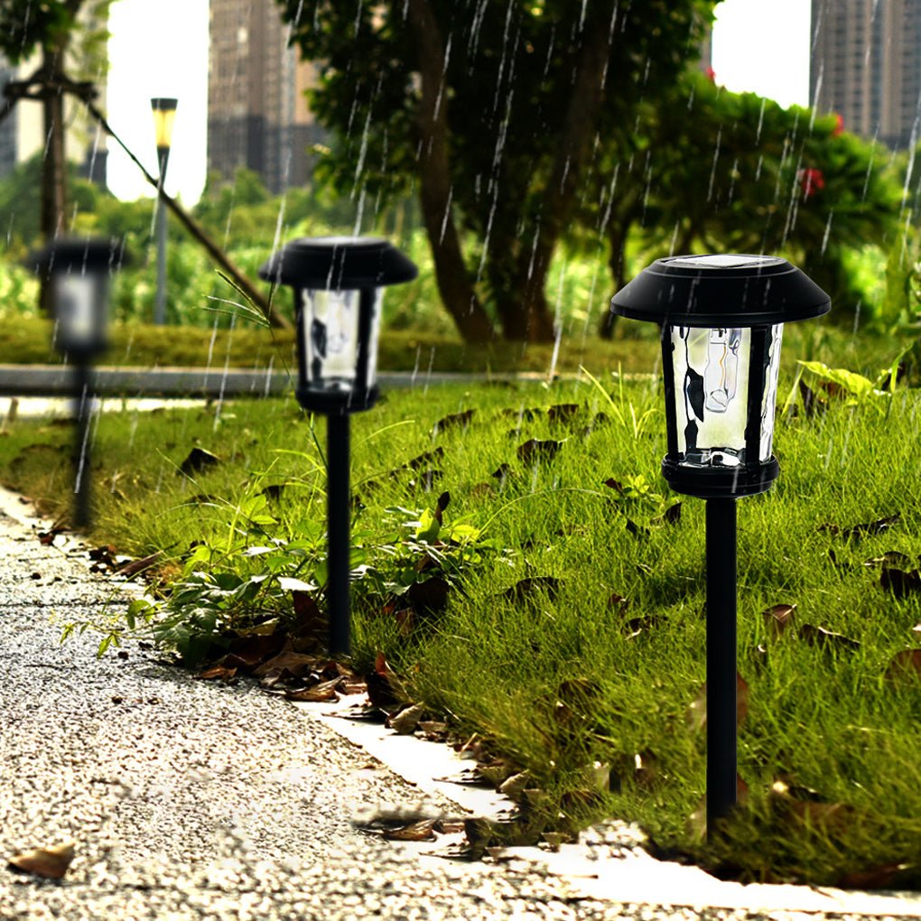 Elegant LED Solar Post Lights with Water Glass Lens