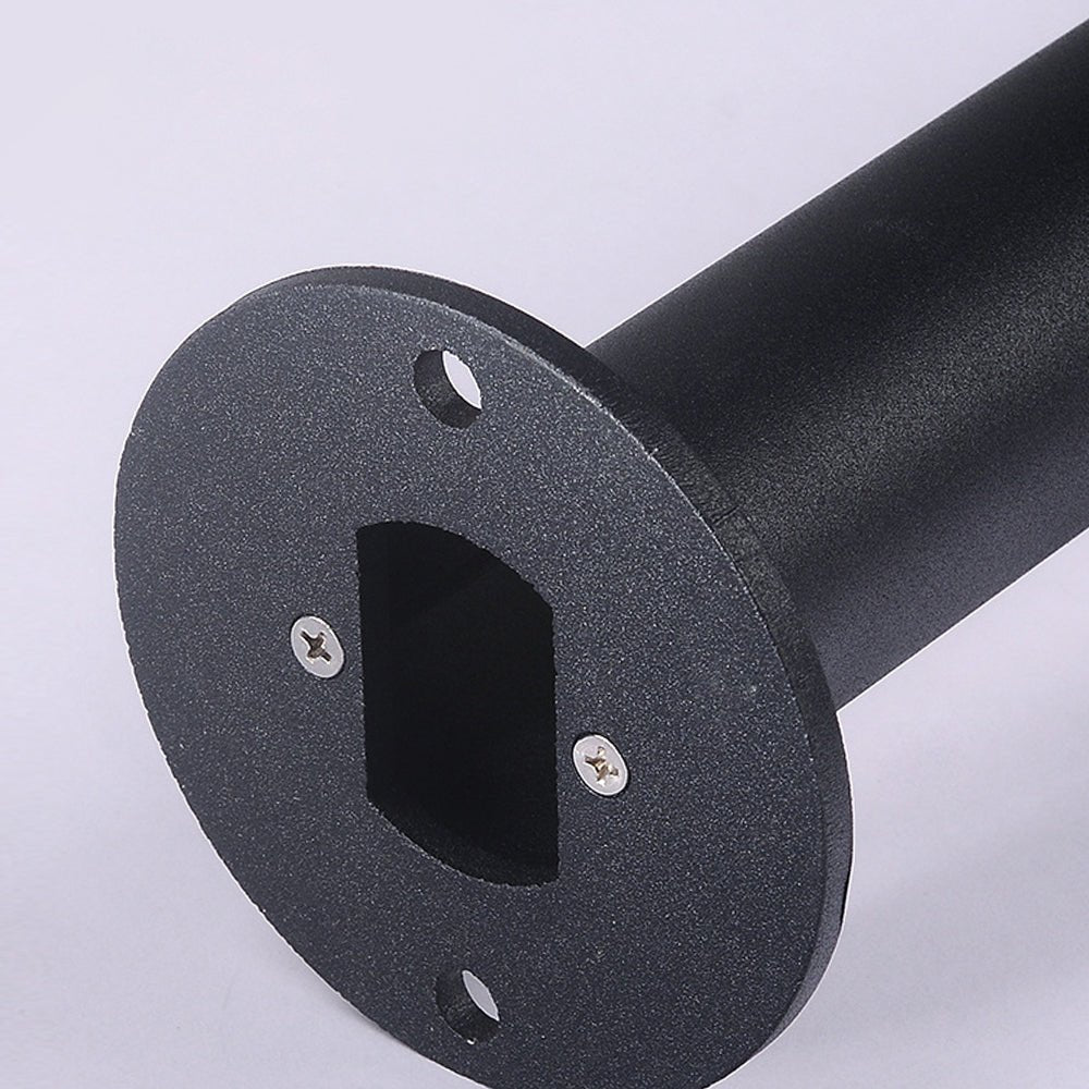 Solar Powered Garden Path Lights Black Cylindrical Light