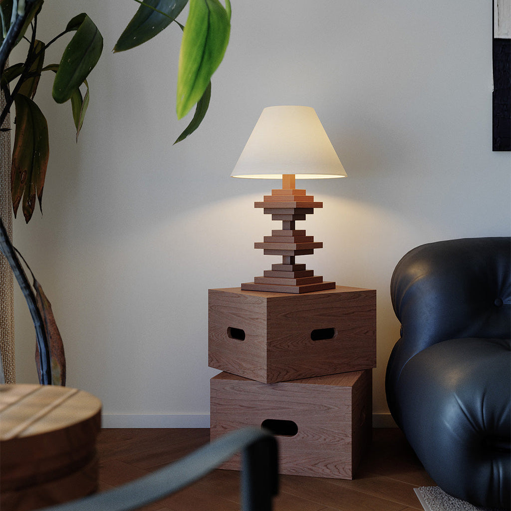 Solid Wood Table Lamps American Retro Full-Spectrum Lamp