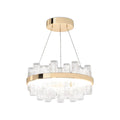 Modern LED Lighting Chandelier Crackled Glass Ceiling Light