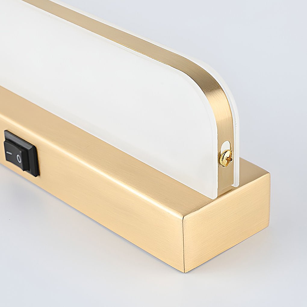 [Open-Box] LED Bathroom Vanity Light with Wall-Mounted Panel and Polished Iron Trim