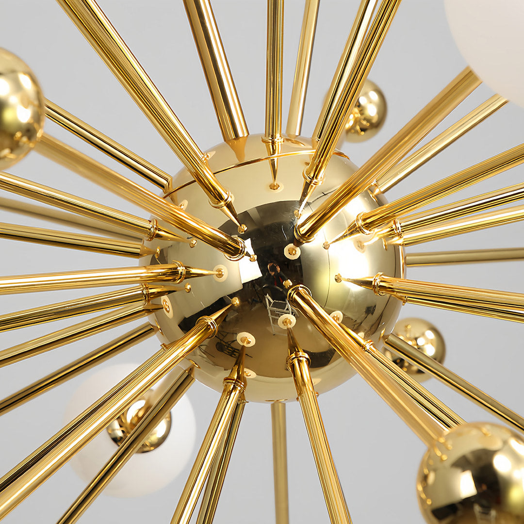12 Light Sputnik Chandelier Nordic Style Gold Iron LED Ceiling Light