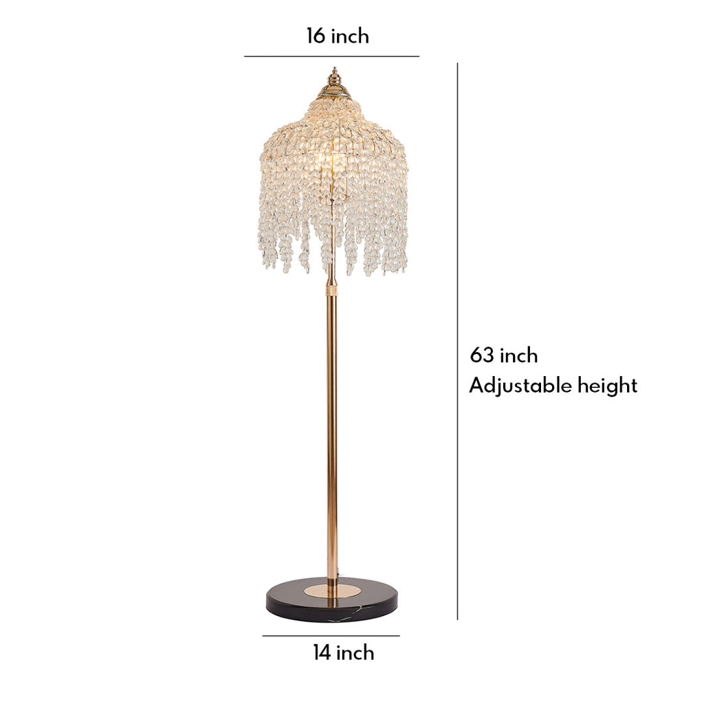 Floor Crystal Lamps LED Decorative Luxury Hardware Light