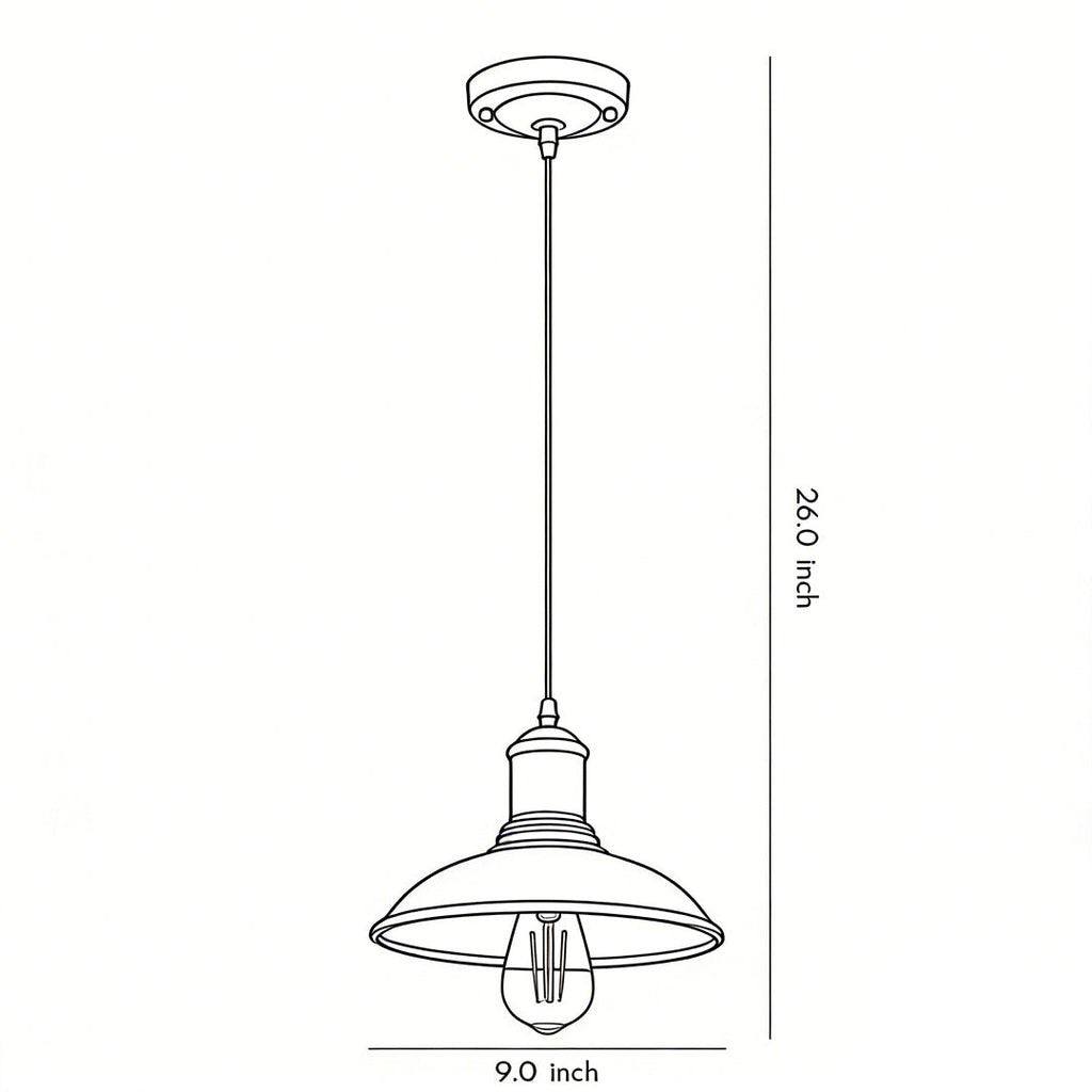 Bronze Pendant Lighting Industrial LED Outdoor Ceiling Light