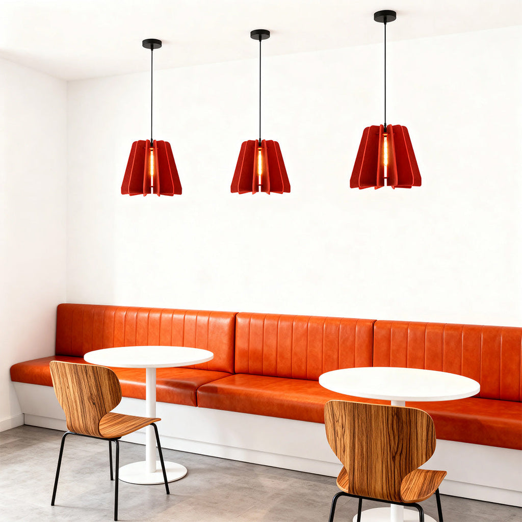 1 Light Single Pendant with Environmental Felt Cloth Ceiling Lights