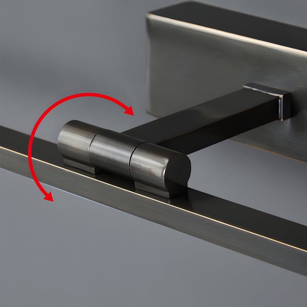 [Open-Box] Modern Copper Adjustable LED Bathroom Vanity Light with Rotatable Rod and Linear Acrylic Shade