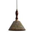 Retro Pendant Lighting French Olive Green Metal Ceiling Light