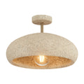 White Semi Flush Ceiling Lights Wabi-Sabi Ambient Ceiling Lamp