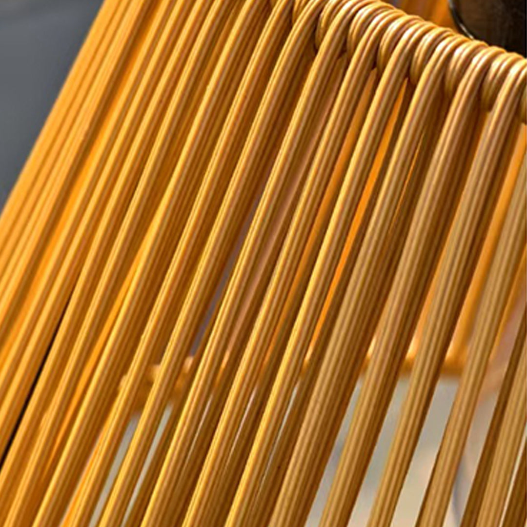 Waterproof Floor Lamp Mid Century Modern Woven Lampshade