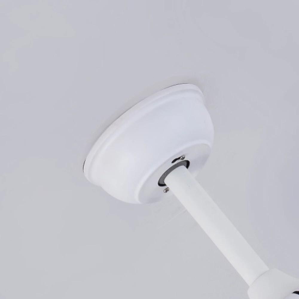 15/19 23-In LED 4 Blades White Retractable Ceiling Fan with Light