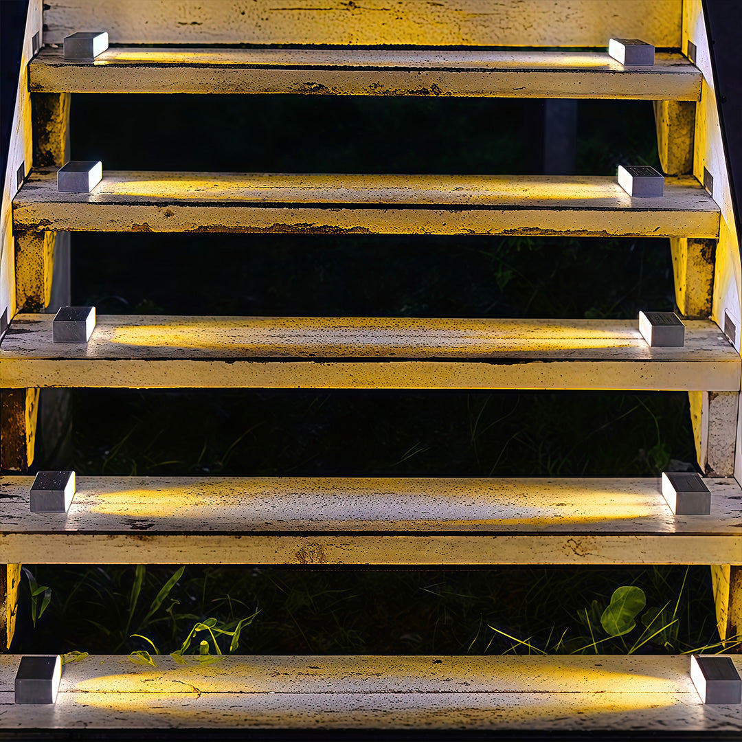 Solar Outdoor Step Light Fixtures Waterproof Modern Style