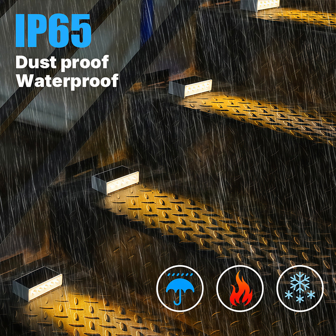 Solar Outdoor Step Light Fixtures Waterproof Modern Style